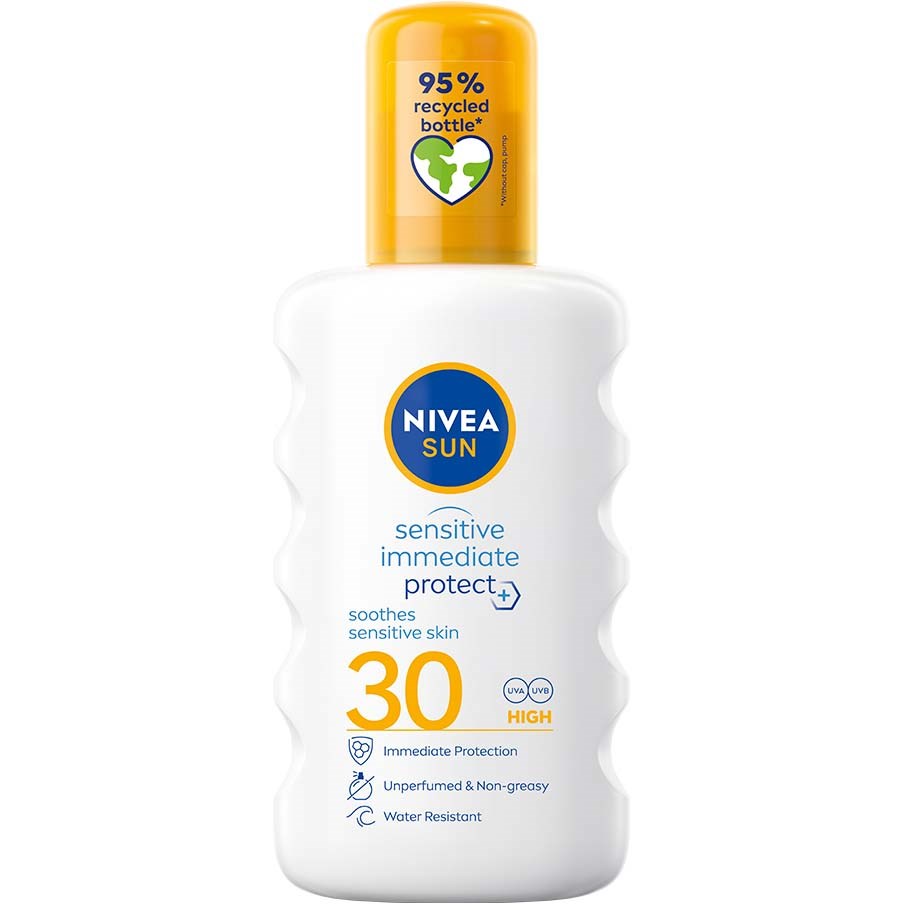 Alternativ bild 1 för NIVEA SUN Sensitive Immediate Protect Soothing Sun Lotion SPF30 200 ml