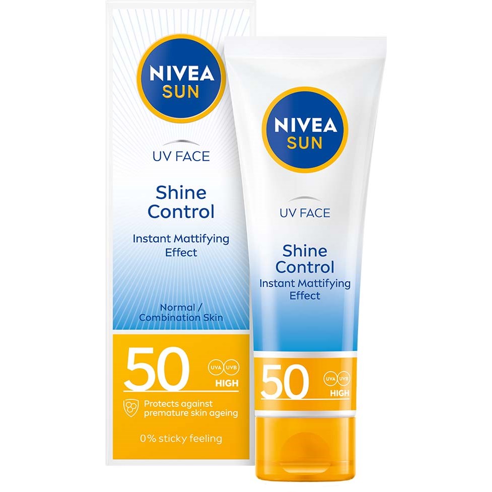 NIVEA SUN UV Face Shine Control Cream SPF 50 50 ml billede