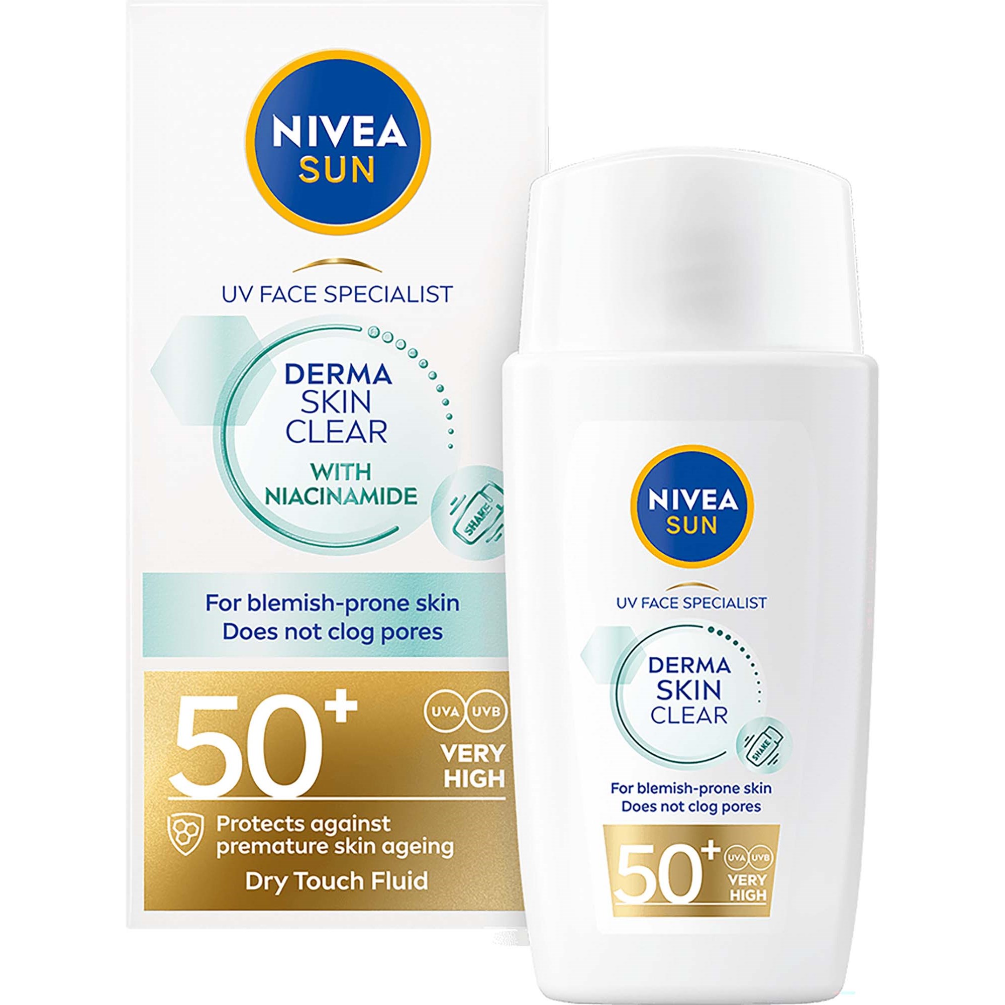 NIVEA SUN UV Face Specialist Derma Skin Clear SPF50+ 40 ml billede
