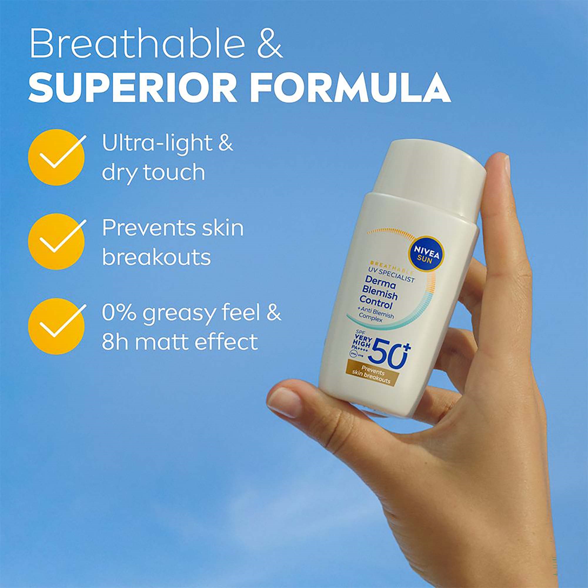 NIVEA SUN UV Face Specialist Derma Skin Clear SPF50+ 40 ml (obrázok 3)