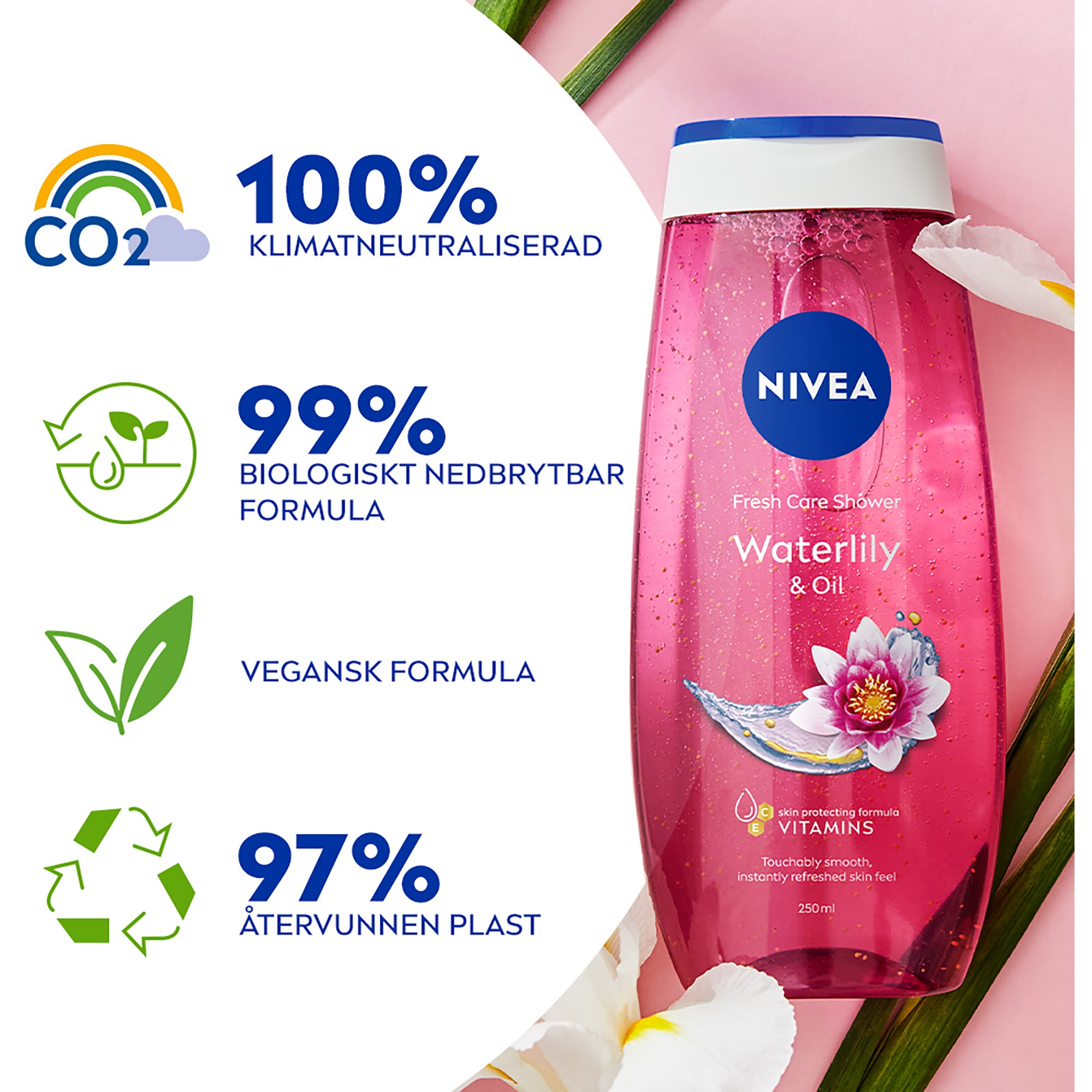 Alternativ bild 1 för NIVEA Waterlilly & Oil Shower Gel 250 ml