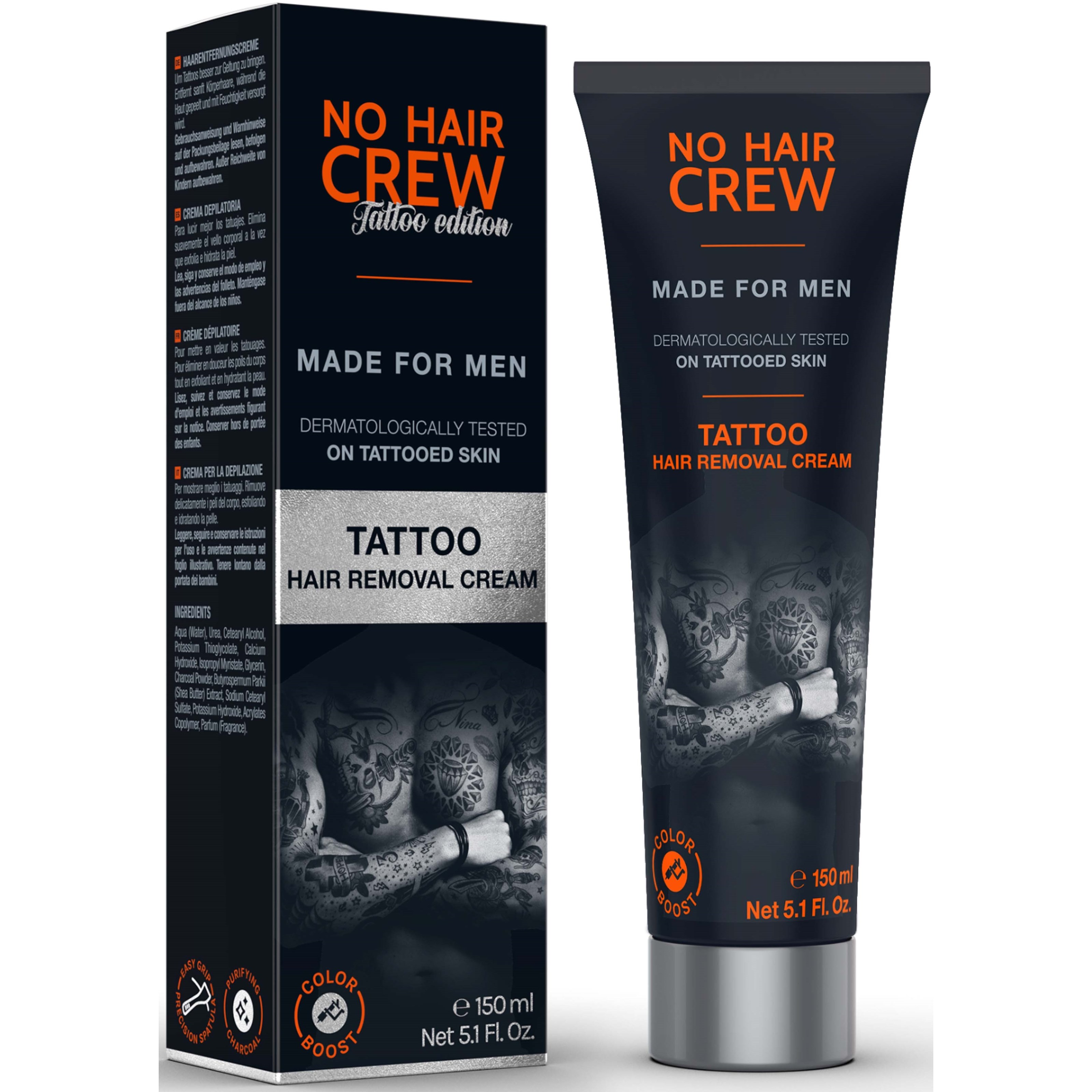Läs mer om No Hair Crew Tattoo Hair Removal Cream 150 ml