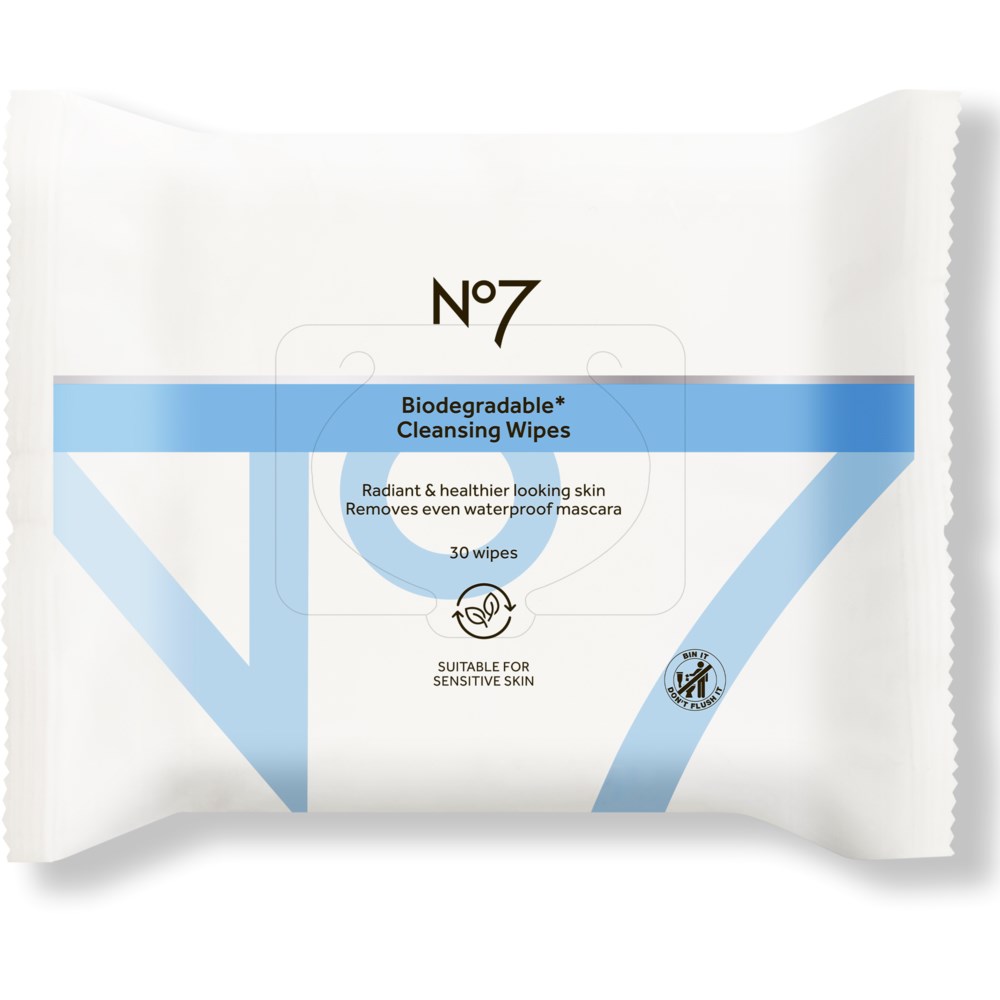 No7 No7 Essential Cleansing Biodegradable Wipes 30 st
