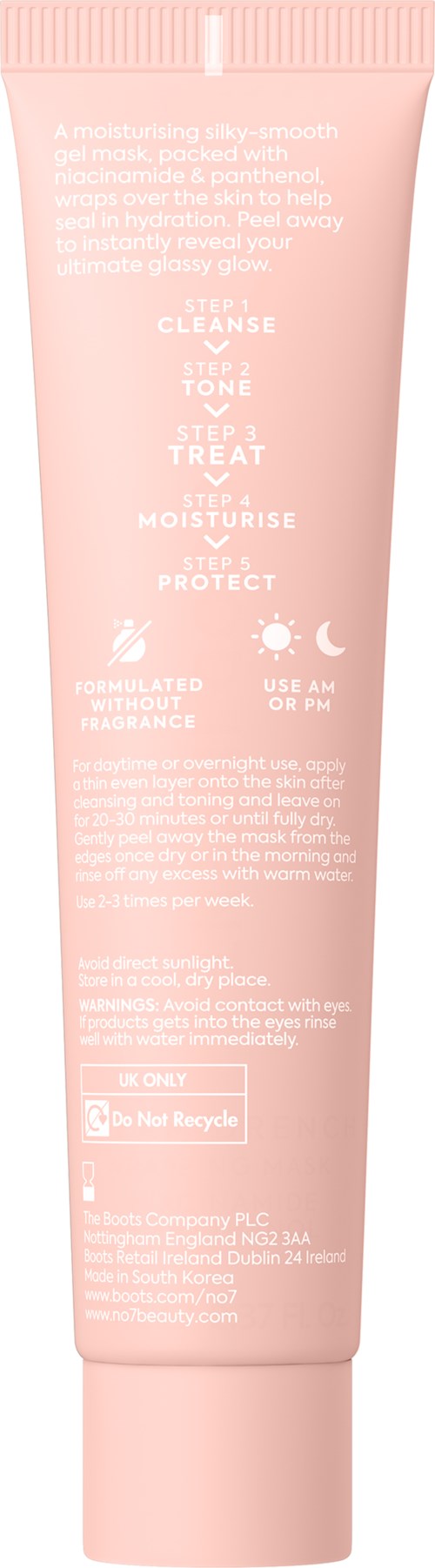 Гелевая маска для лица No7 Good Intent Dream Drench Wrapping Mask с ниацинамидом и пантенолом, 70 мл — фото 3