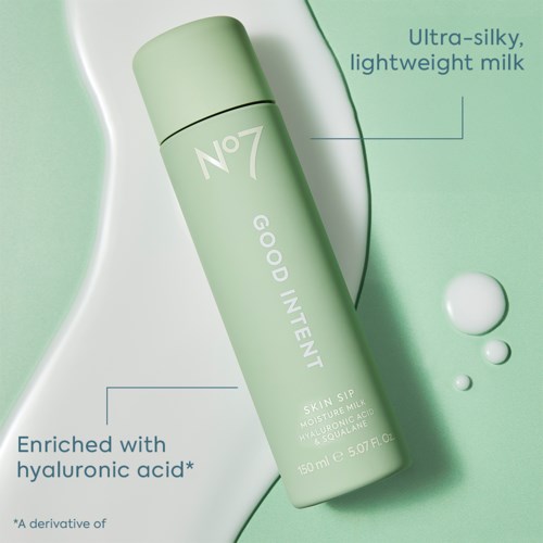 Увлажняющее молочко для лица No7 Good Intent Skin Sip Moisture Milk с гиалуроновой кислотой — фото 3