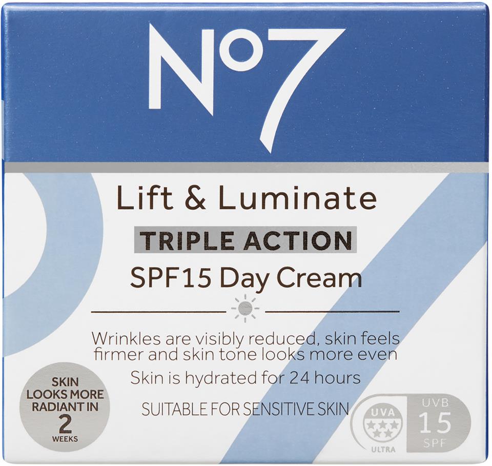 No7 Lift & Luminate Triple Action Day Cream SPF15 50 ml