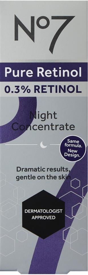 No7 Pure Retinol 0,3% Night Concentrate 30 ml