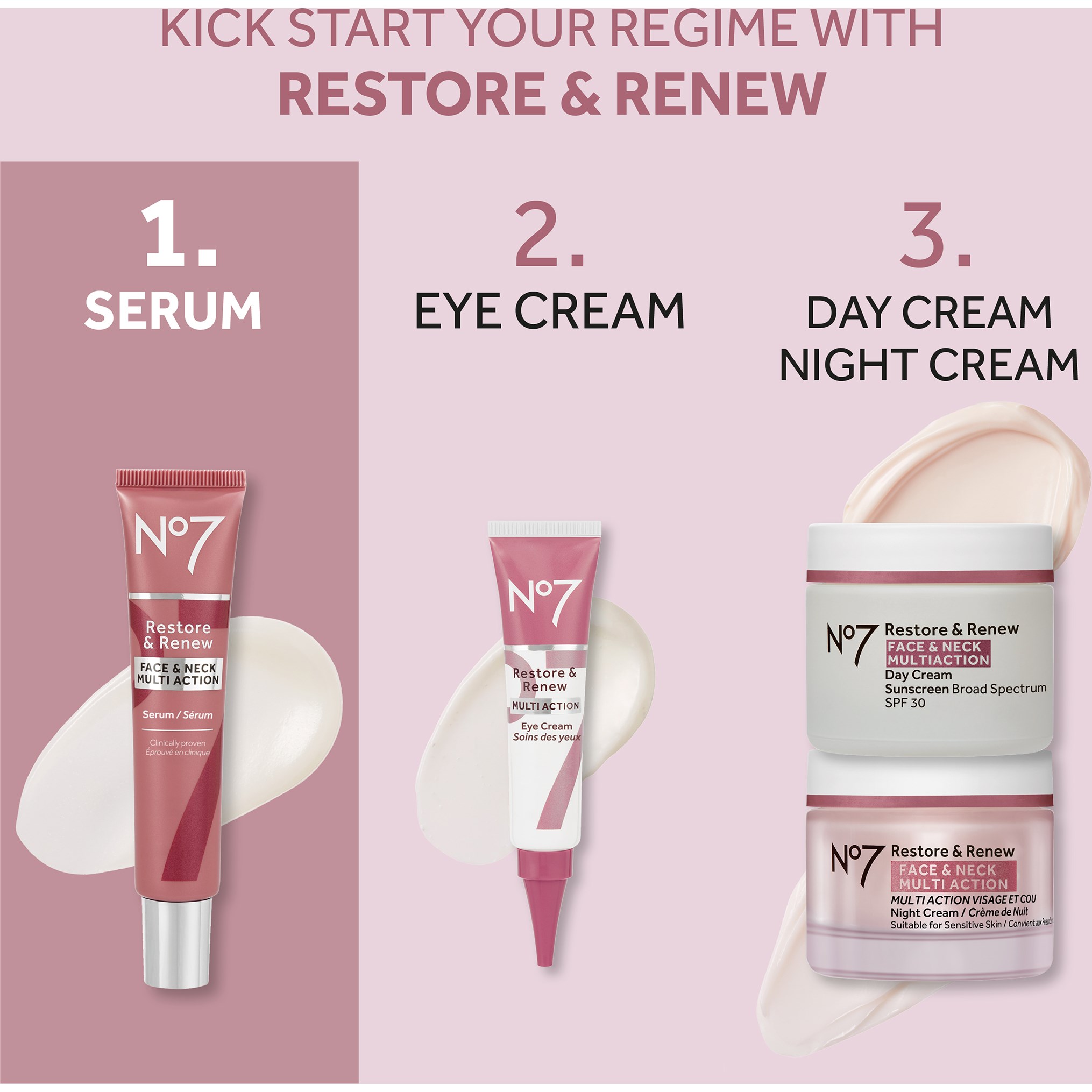 No7 Restore & Renew Multi Action Face & Neck Serum 30 ml (obrázok 5)
