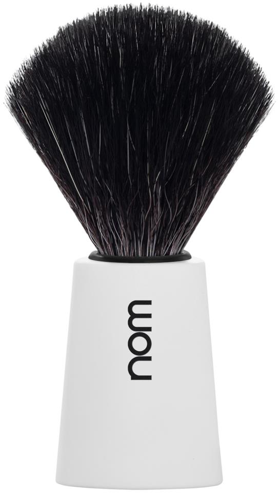 NOM CARL Shaving Brush Black Fibre White