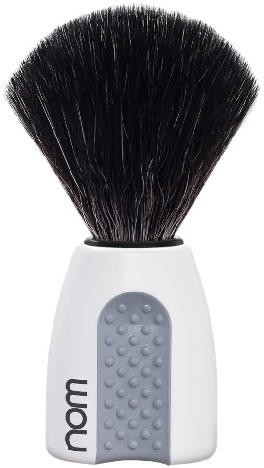 NOM ERIK Shaving Brush Black Fibre White
