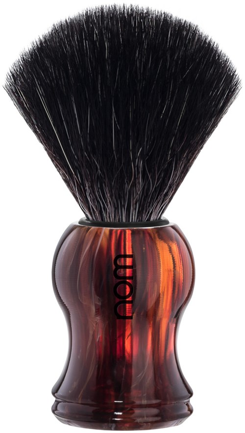 NOM GUSTAV Shaving Brush Black Fibre Havanna