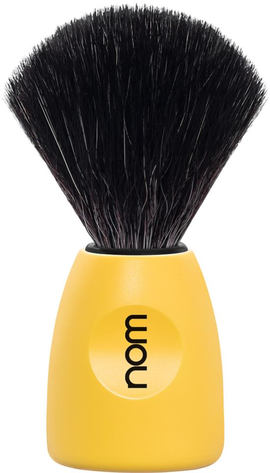 NOM LASSE Shaving Brush Black Fibre Lemon
