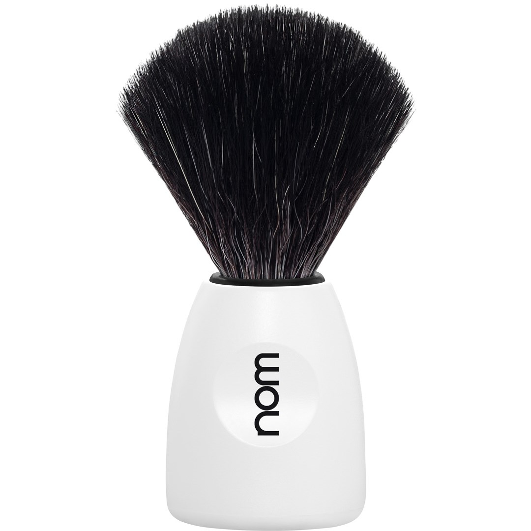 NOM LASSE Shaving Brush Black Fibre White White