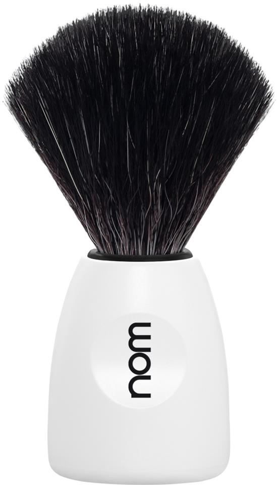 NOM LASSE Shaving Brush Black Fibre White