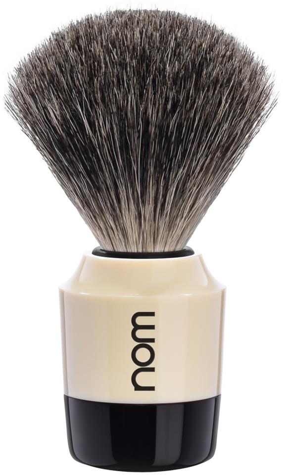 NOM MARTEN Shaving Brush Pure Badger Black Creme
