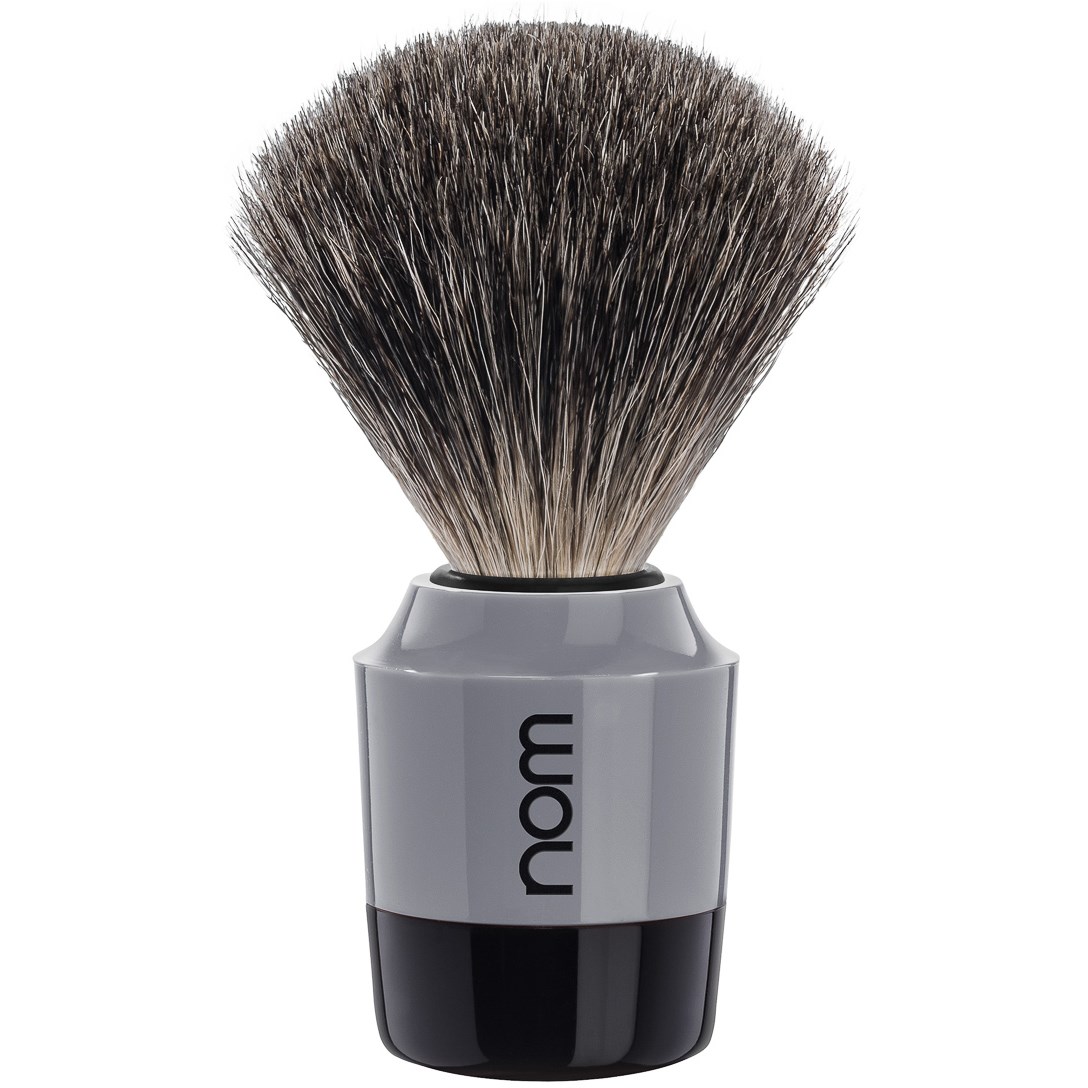 Läs mer om NOM MARTEN Shaving Brush Pure Badger Black Grey