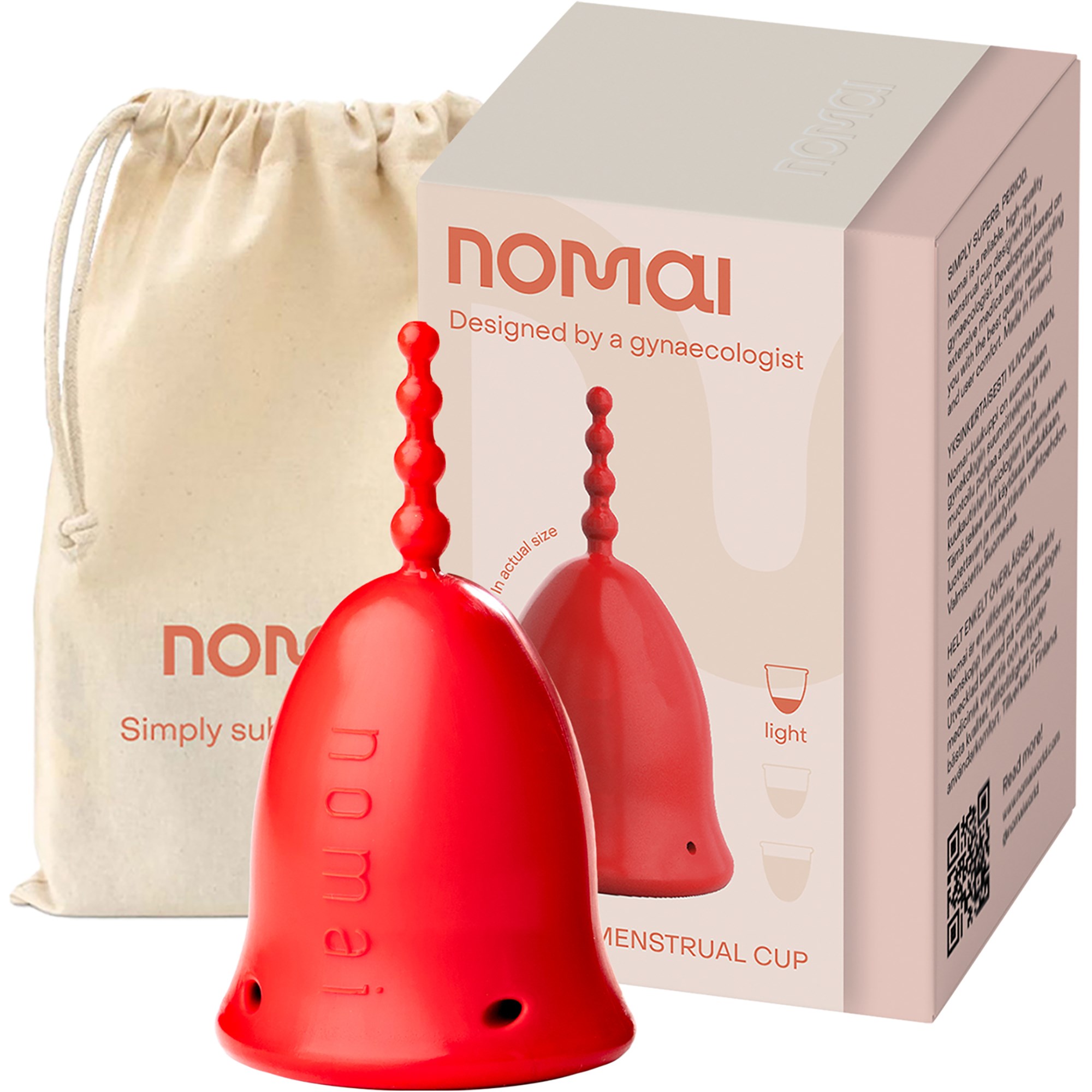 Alternativ bild 1 för Nomai Menstrual Cup Medium Red