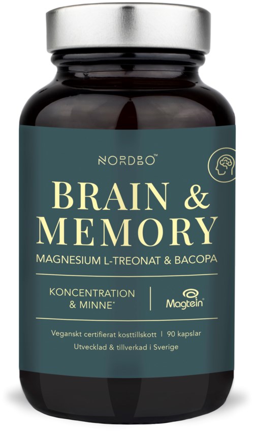 Nordbo Brain & Memory Magnesium, 90 st