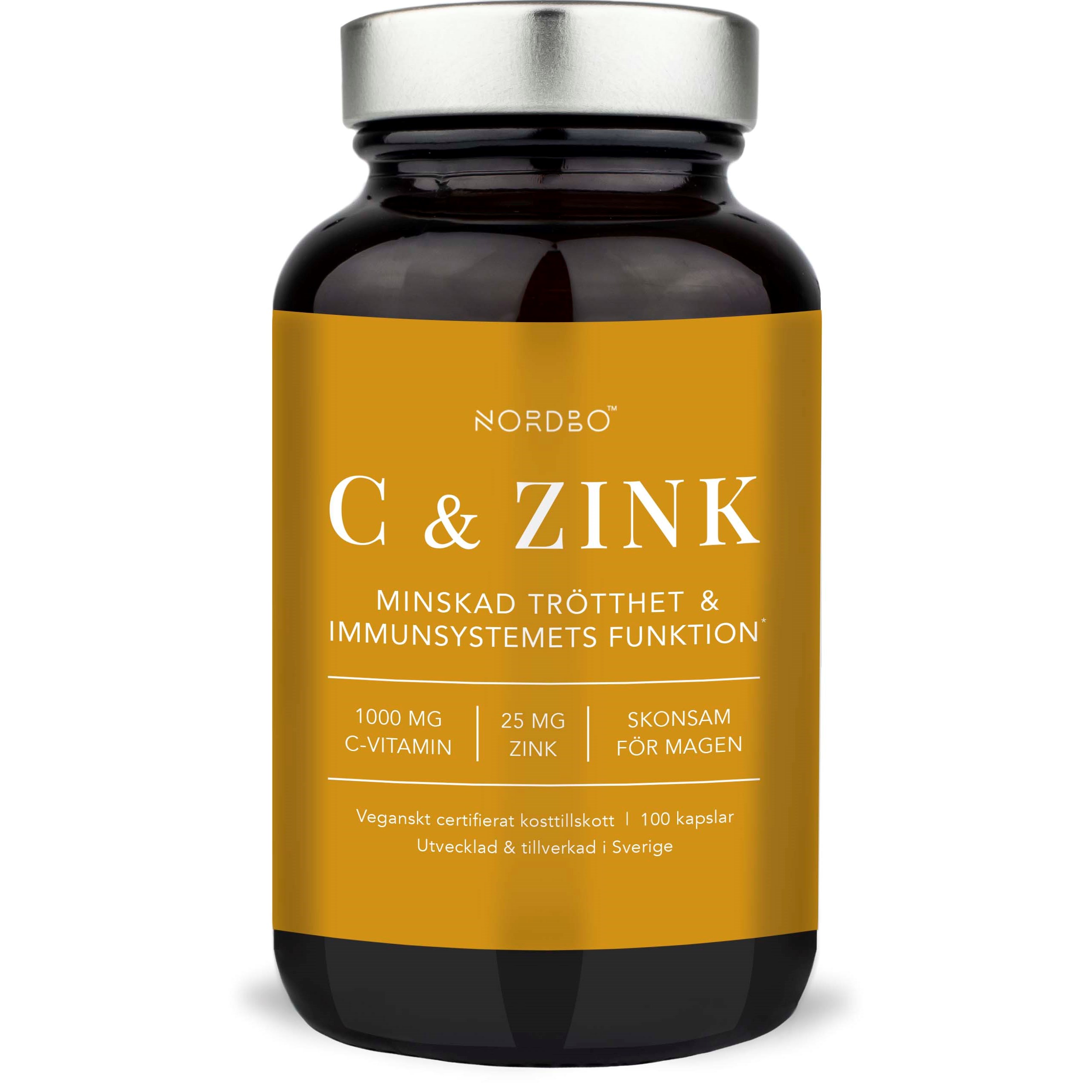 Nordbo C-vitamin & Zink 100 kap