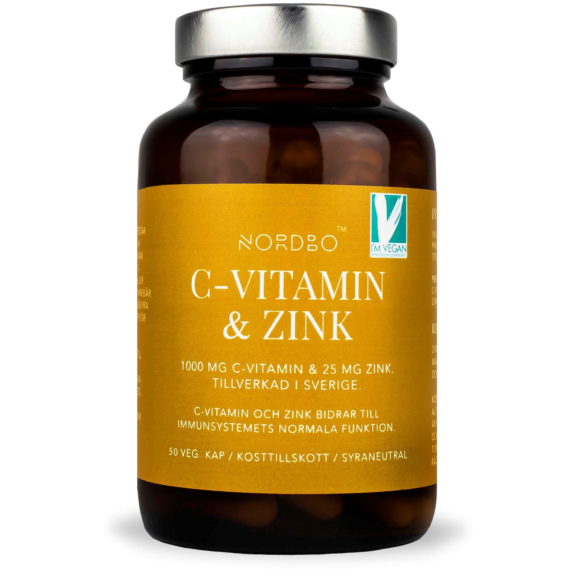 Nordbo C-vitamin & Zink 50 st