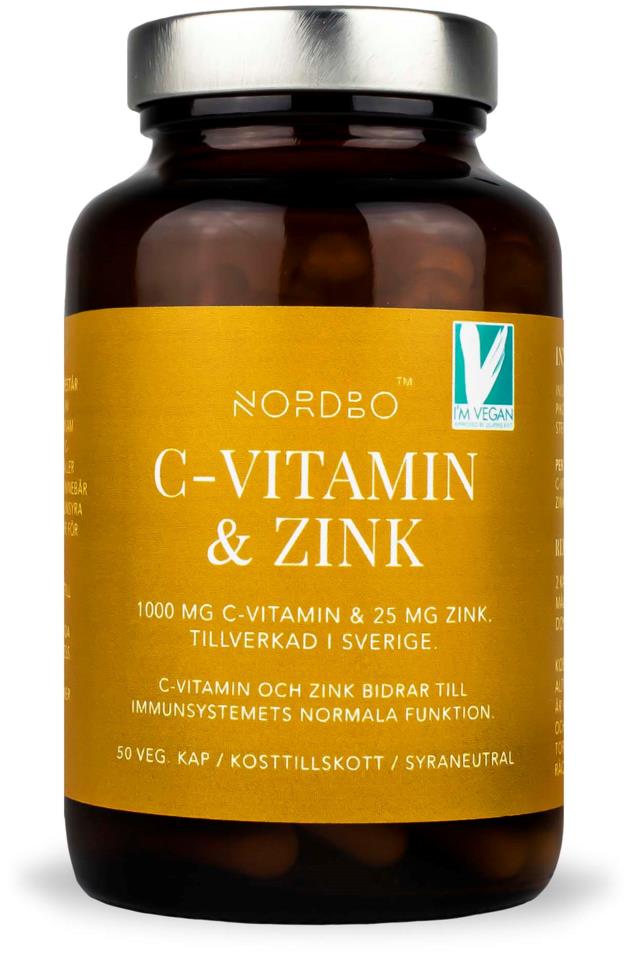 Nordbo C-vitamin & Zink 50 kap