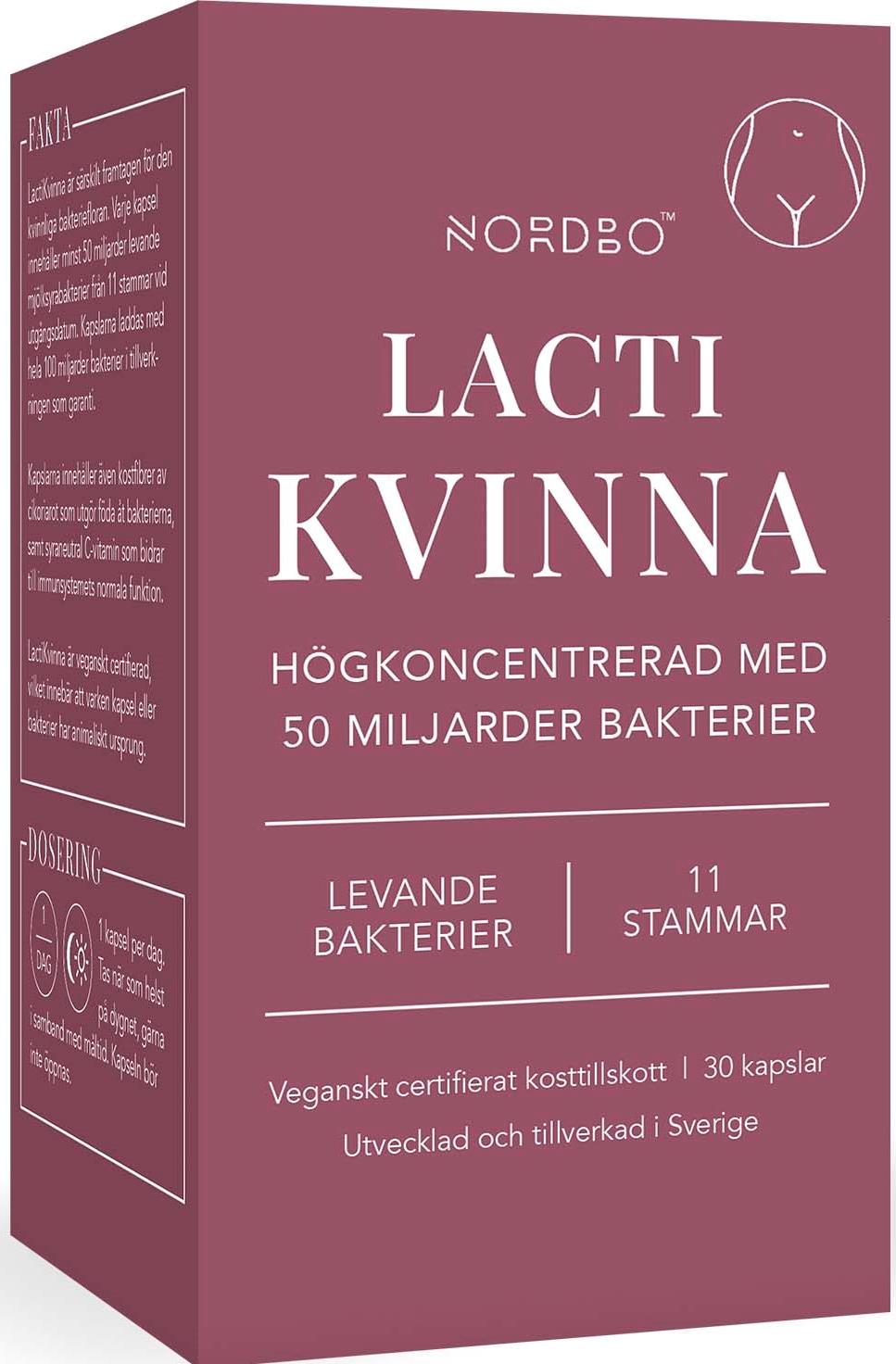 Nordbo LactiKvinna 50 miljarder 30 st