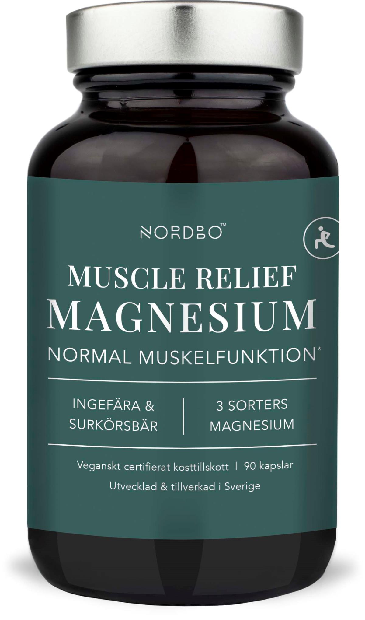 Nordbo Muscle Relief Magnesium 90 kap