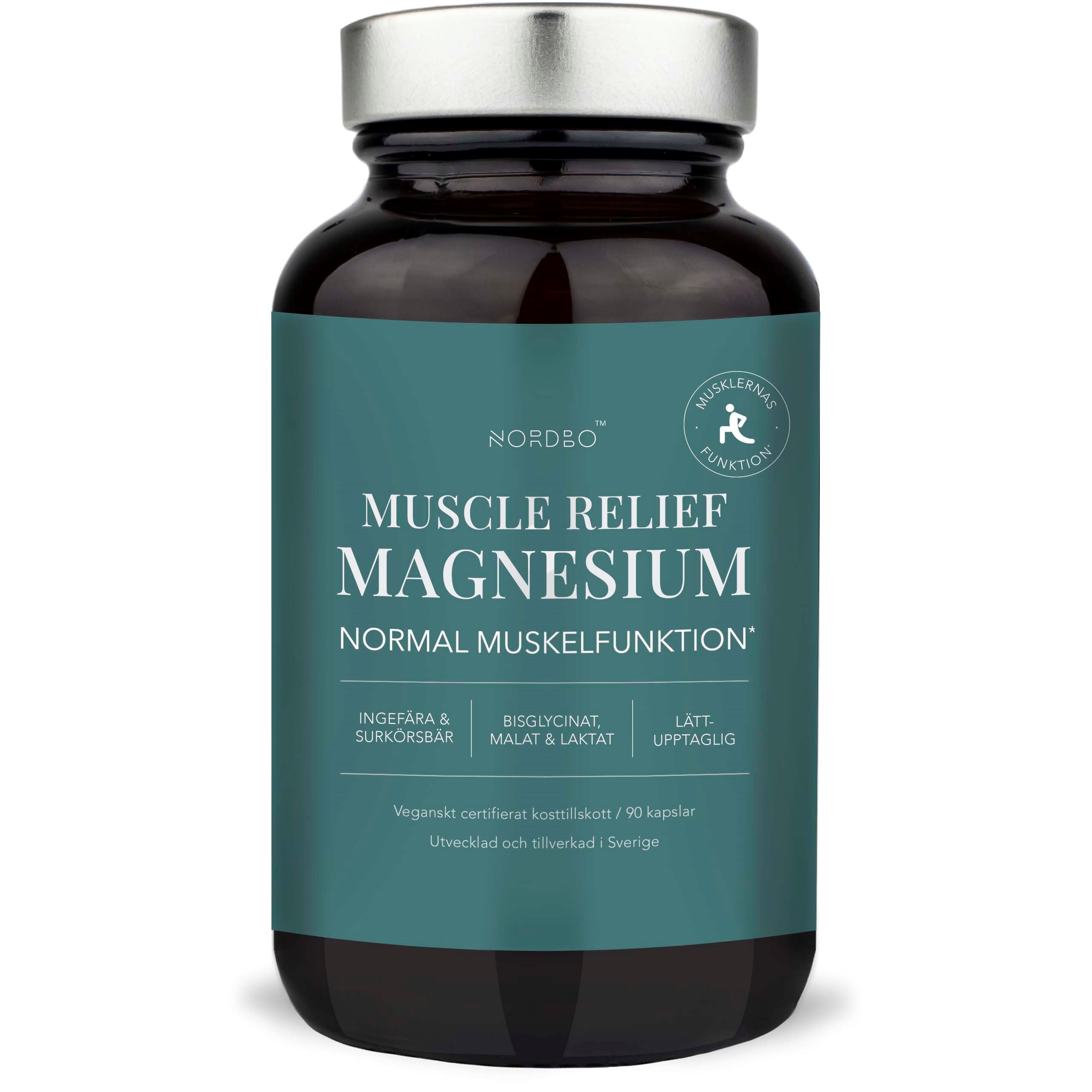 Nordbo Muscle Relief Magnesium 90 kap