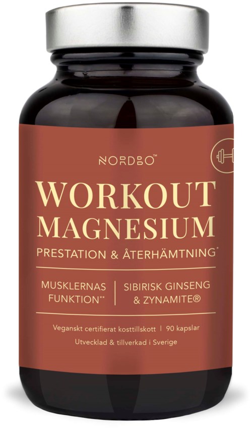 Nordbo WorkOut Magnesium, 90 kap 90 st