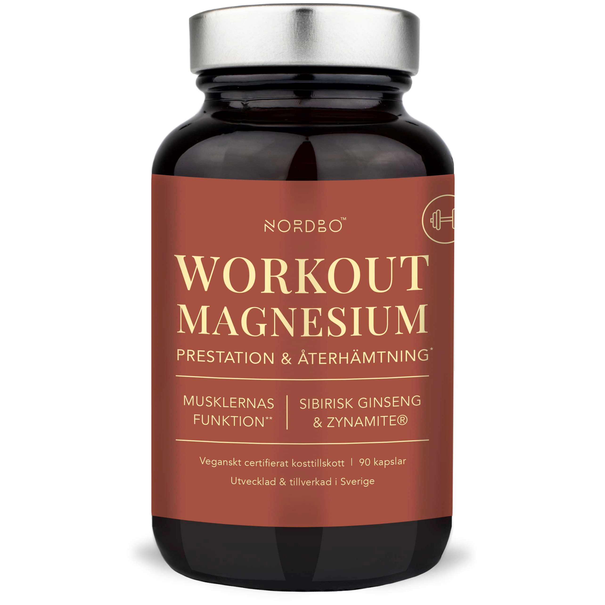 Nordbo Nordbo WorkOut Magnesium, 90 kap 90 st parfym
