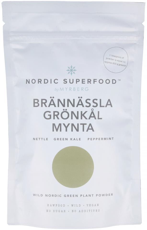 Nordic Superfood by Myrberg Green Brännässla, Grönkål, Mynta