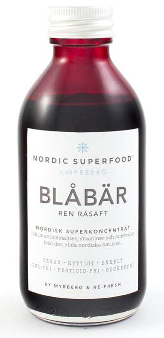Nordic Superfood Rawjuice Concentrate Blåbær 195 ml