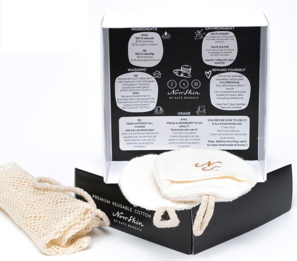 Norrskin ECO Accessories Premium Reusable Cotton Pads 2-pack 