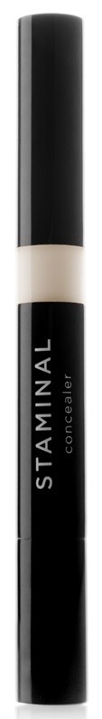Czarny i biały produkt kosmetyczny, prawdopodobnie korektor, z napisem "STAYMIAL CONCEALER".