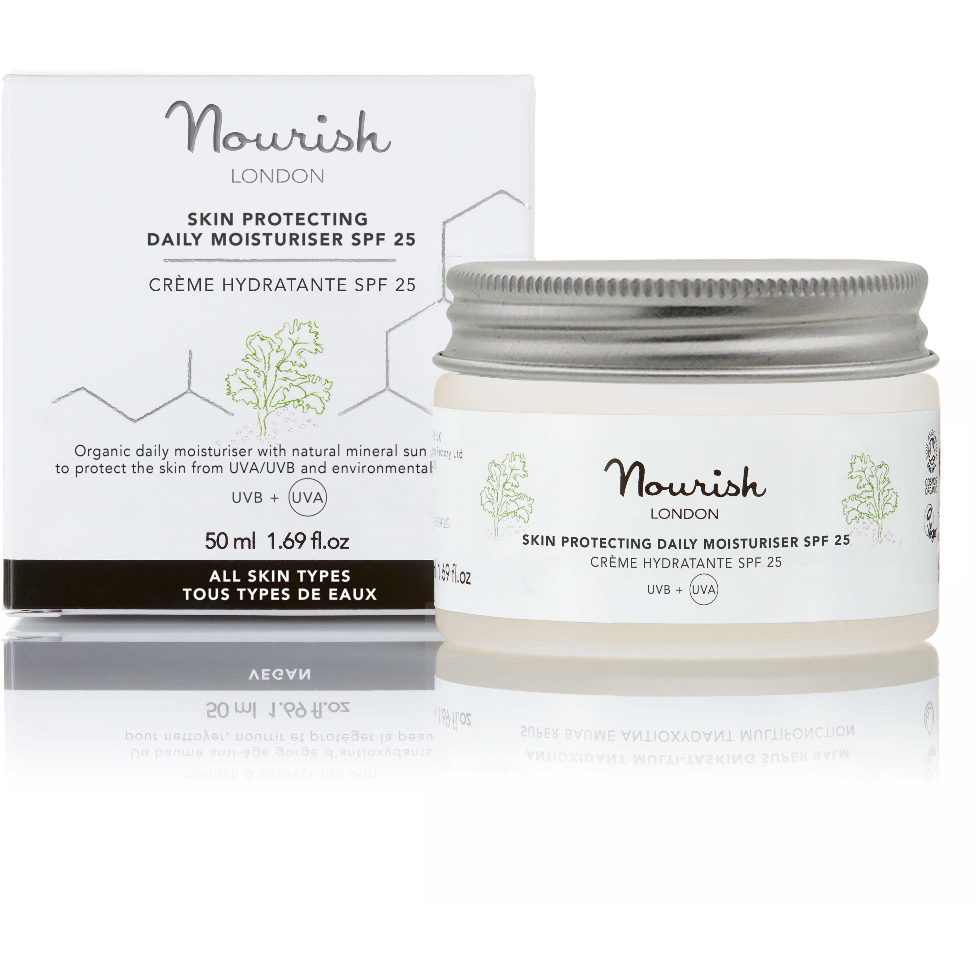Nourish London Skin Protecting Daily Moisturiser SPF25 50 ml