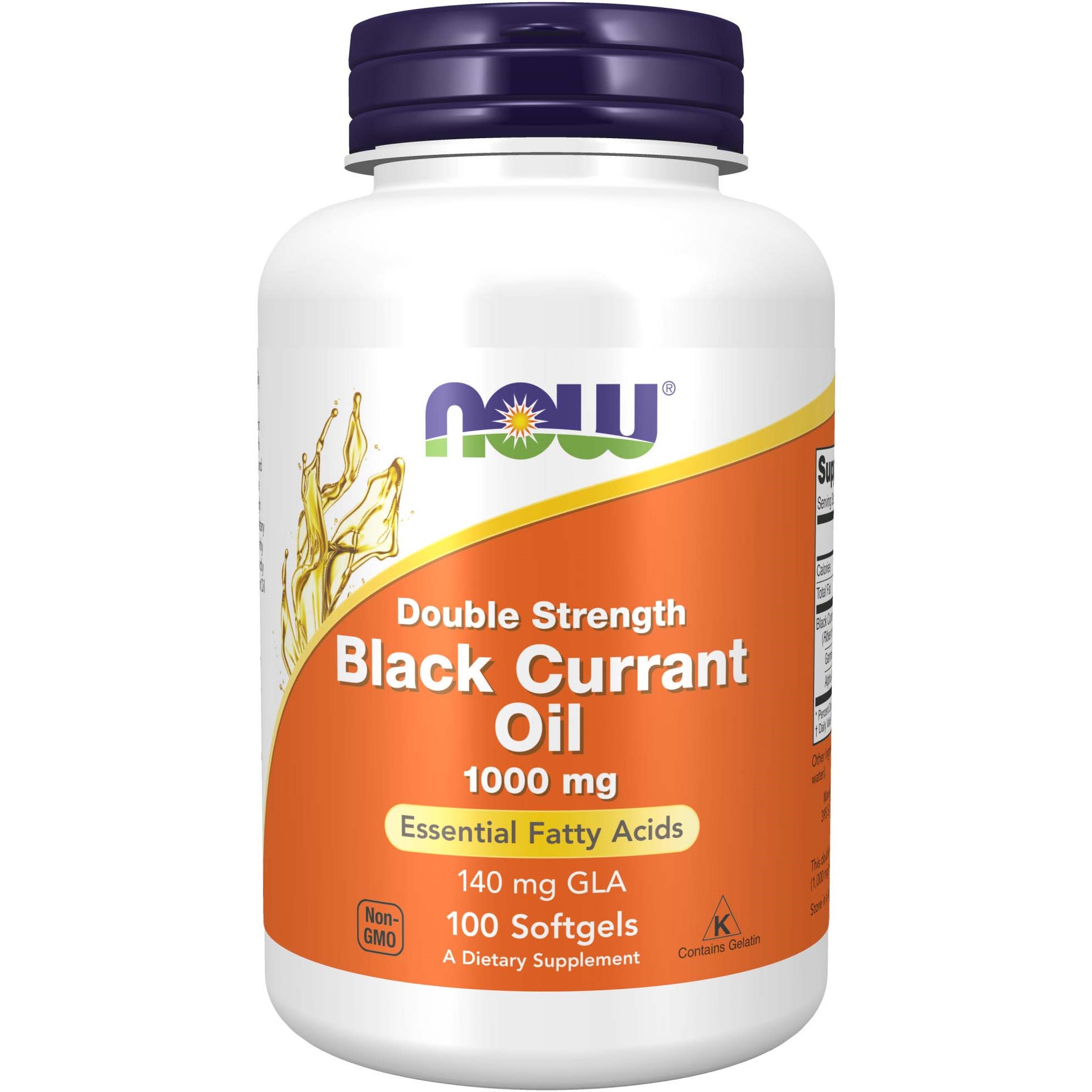 NOW   Black Currant Oil Double Strength 1000 Mg 100 st