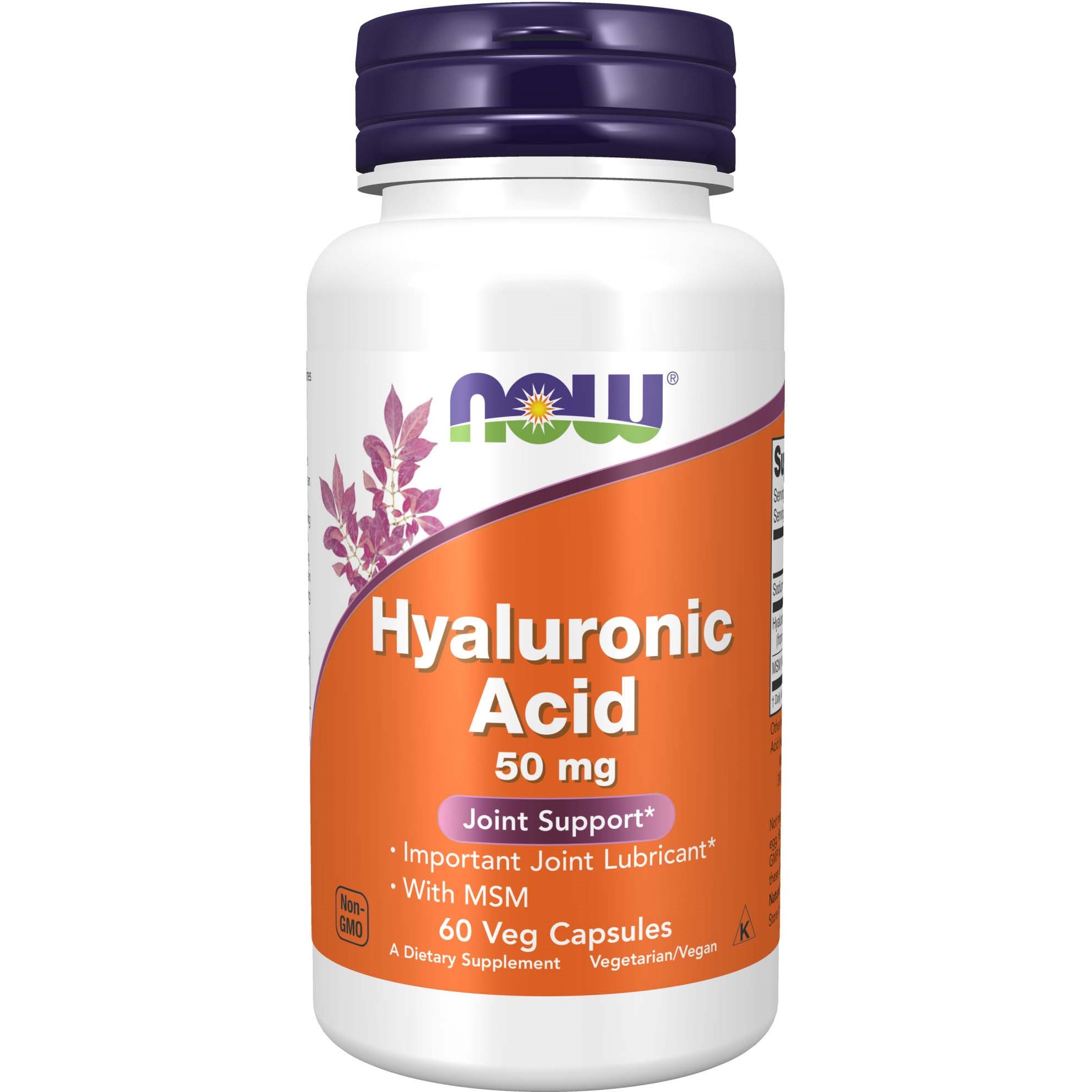 NOW   Hyaluronic Acid 50Mg + Msm  60 st