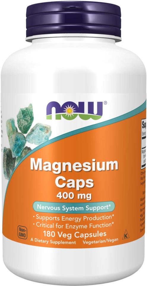 NOW  Magnesium 400 Mg 180 Vegkapslar