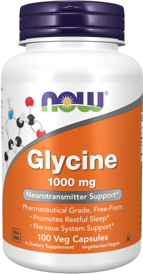 NOW Glycine 1000Mg 100 Vcaps