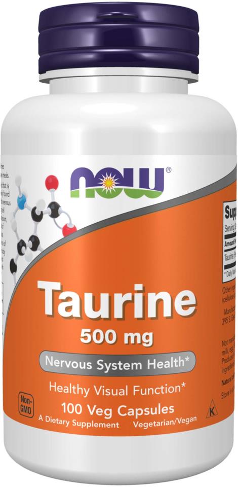 NOW Taurine 500 Mg 100 Vcaps