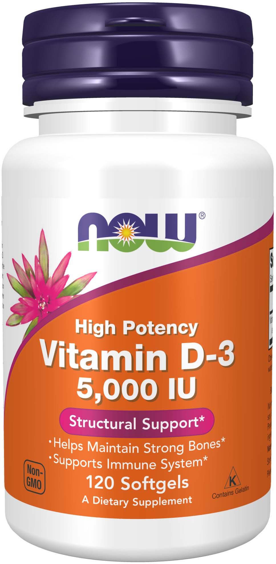 NOW Vitamin D-3 5000 Iu 120 st