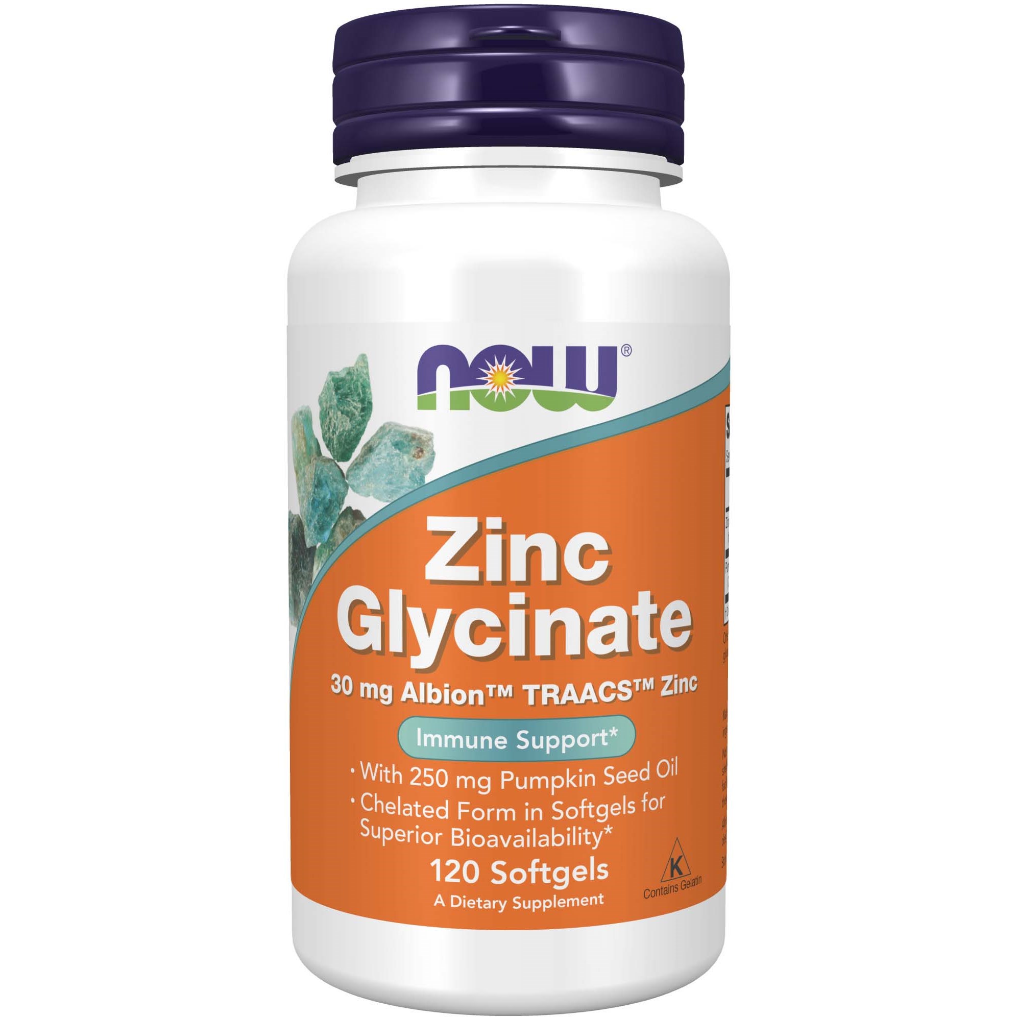 NOW  Zinc Glycinate 30 Mg  120 st