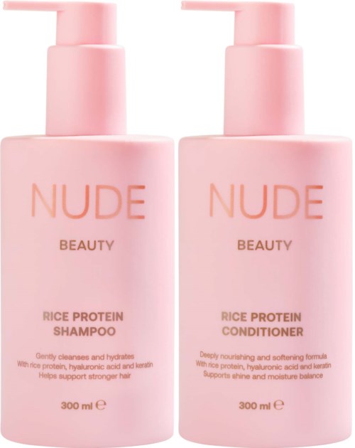 Nude Beauty Bundle Rice Protein Shampoo 300 ml & Conditioner 300 ml