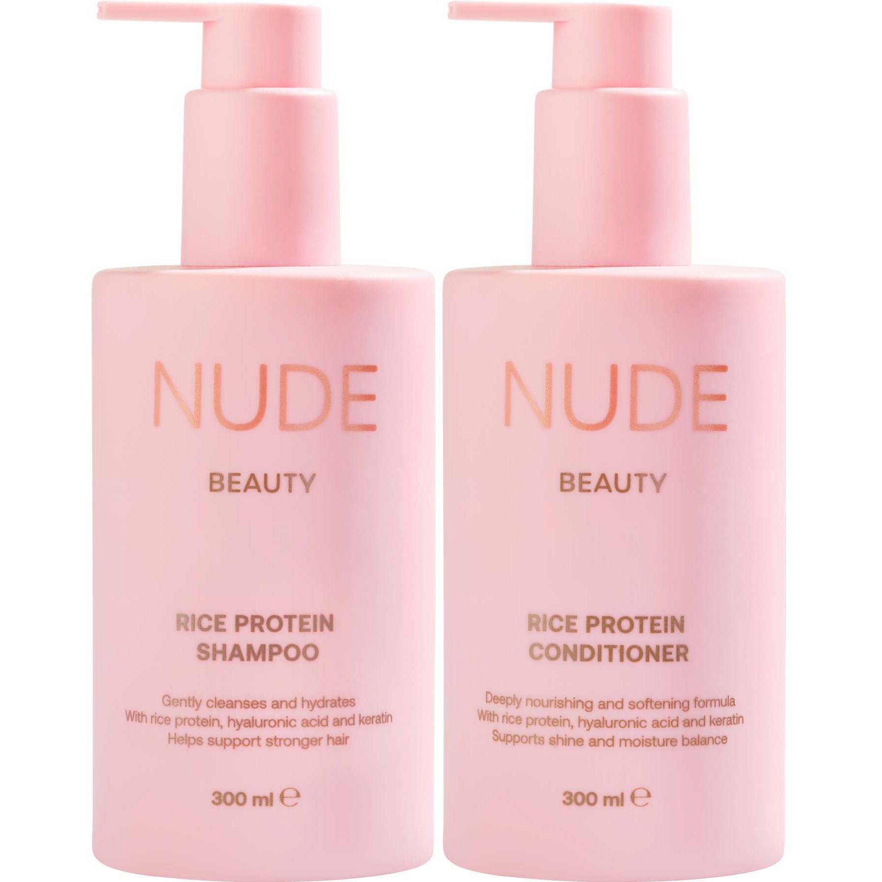 Nude Beauty Bundle Rice Protein Shampoo 300 ml & Conditioner 300