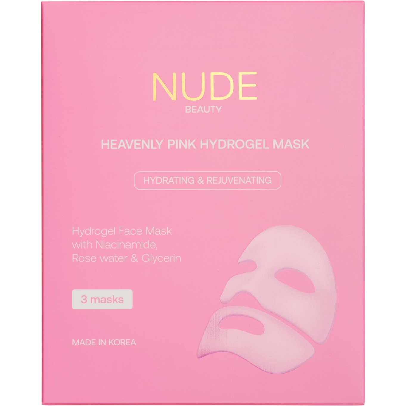 Nude Beauty Heavenly Pink Hydrogel Mask 3 pcs