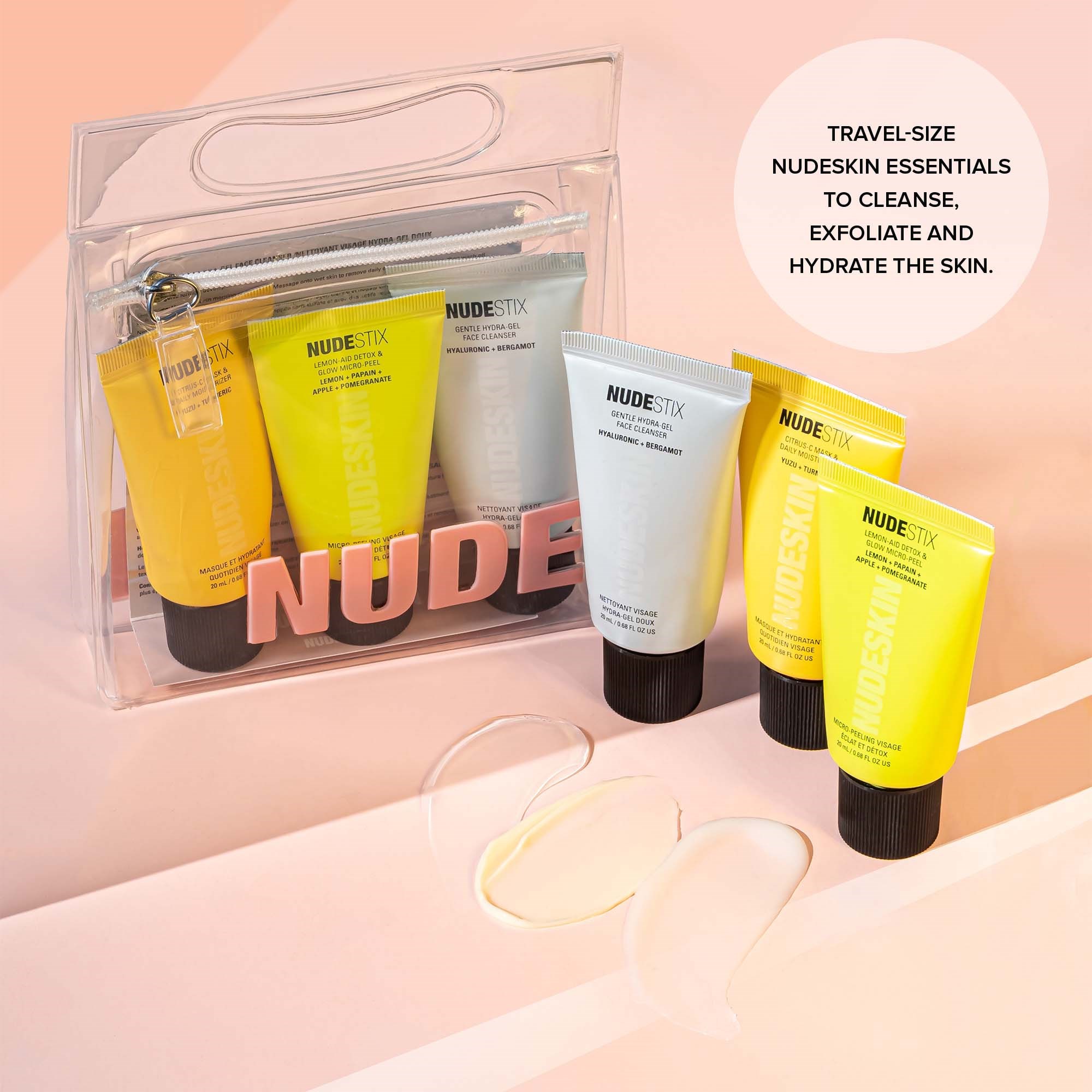 Nudestix 3-Step Citrus Skin Renewal - Sensitive (Cleanser, Micro-peel, (obrázok 5)