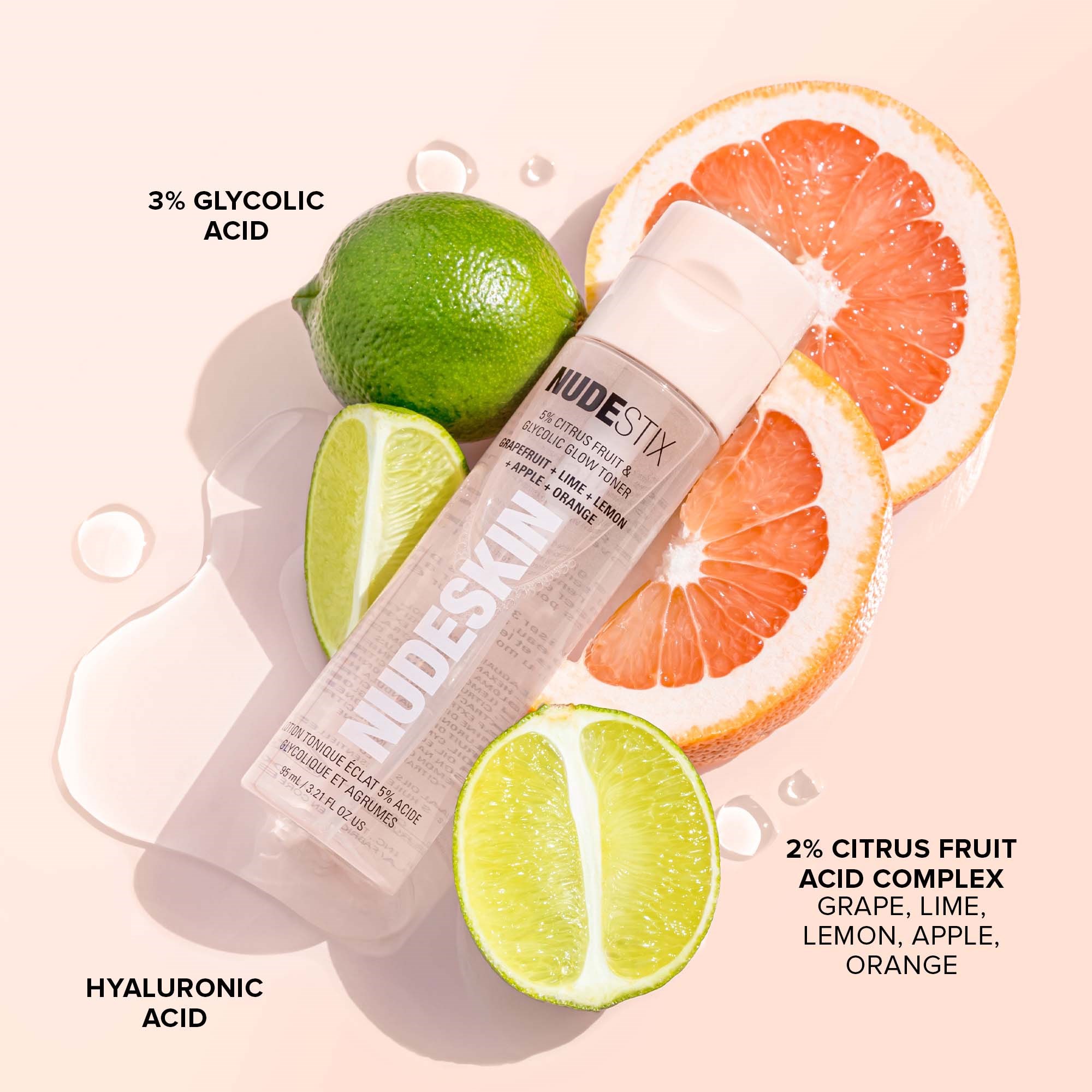 Nudestix 5% Citrus Fruit & Glycolic Glow Toner 95 ml (obrázok 6)