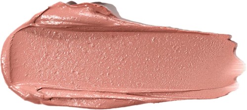 Ein pinkfarbiger Make-up- oder Lippenstiftstrich auf weißem Hintergrund.