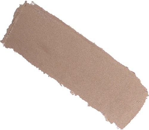 Ein Streifen hellbraunes Pulver, möglicherweise Make-up oder Kosmetikprodukt.