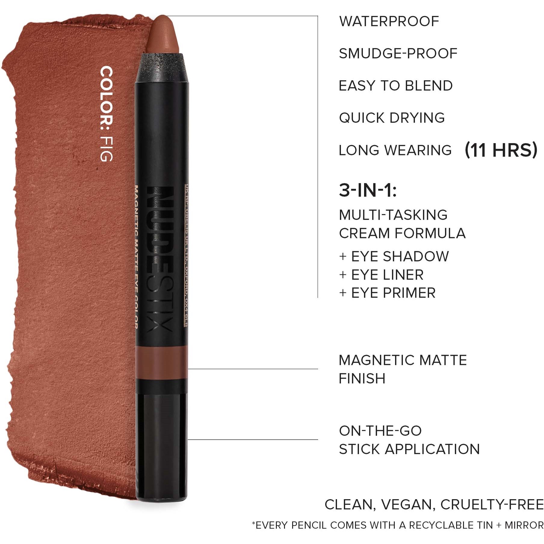 Nudestix Magnetic Matte Eye Color Fig (obrázok 5)